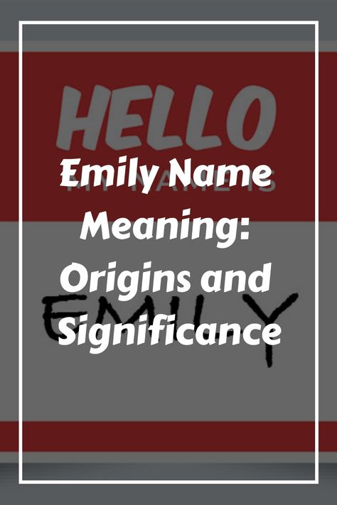 If you’re looking for a classic, feminine name with a rich history, Emily may be the name for you. The name Emily is derived from the Roman family name Emily Name, Temperance Brennan, Emily Mortimer, Emily Watson, Feminine Names, Emily May, Name Origins, Emily Carr, Emily Deschanel