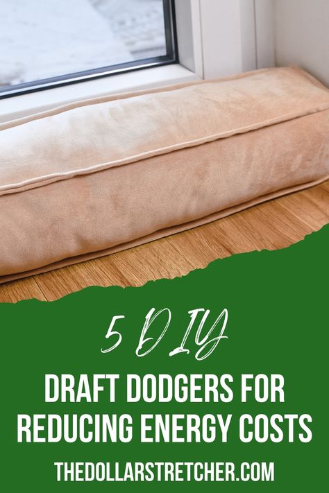 Drafty doors can cost you if you aren't careful. These inexpensive ideas for DIY draft stoppers can help you keep both your home and budget comfortable. #draftstopperDIY Draft Stopper Diy, Drafty Doors, Draft Blocker, Doors Diy, Attic Fans, Door Draught Stopper, Sources Of Heat, Door Draft, Potential Energy