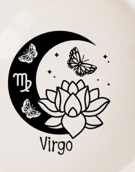 Zodiac Tattoo Virgo, Butterfly Zodiac, Tattoo Virgo, Virgo Tattoo Designs, Horoscope Art, Virgo Tattoo, Zodiac Tattoo, Virgo Zodiac, Lady Bug