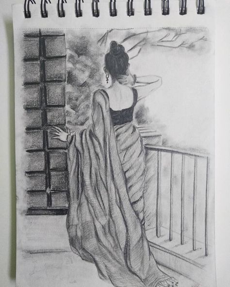 Quick sketch of a lady in saree Saree Drawing, Saree Sketch, Simple Draw, Saree Style, Art Indian, A Lady, Show Me, The Rules, Sketch