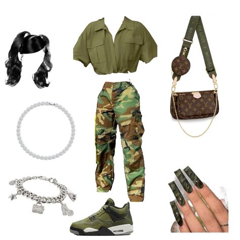 Army-green 🌿 Olive Jordan 4 Outfit, Seafoam Green Jordans 4s Outfit, Olive Craft 4s Outfit, Olive Green Jordan 4s Outfit Women, Green Jordan 4’s Outfit, Olive Green 4s Outfit Women, Outfit Ideas With Jordan Retro 4, Jordan 4 Craft Olive Outfit, Jordan 4 Green Outfit