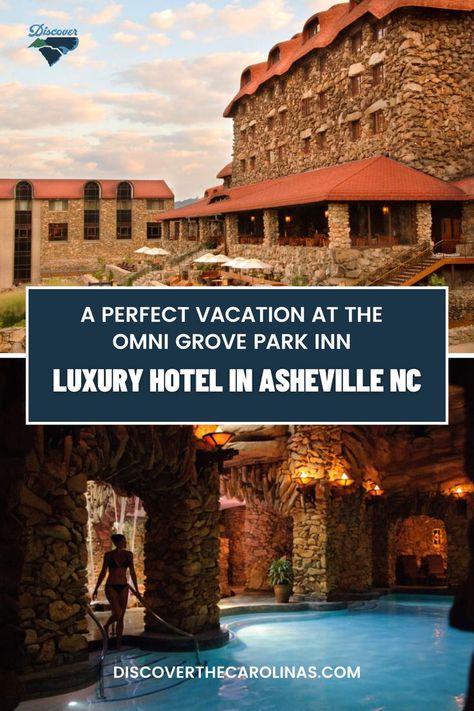 Are you seeking the ultimate relaxing getaway? Look no further than one of our very favorite hotels, the Omni Grove Park Inn in Asheville NC. This historic AAA Four-Diamond hotel boasts some of the most stunning views of the Blue Ridge Mountains. So, whether you’re looking for a romantic escape or you want the perfect family vacation at the ultimate luxury hotel in Asheville NC, the Omni Grove Park Inn has something for everyone. Grove Park Inn Asheville, Grove Park Inn, Romantic Weekend Getaways, Romantic Escapes, Romantic Weekend, Asheville Nc, Blue Ridge Mountains, Stunning View, Blue Ridge