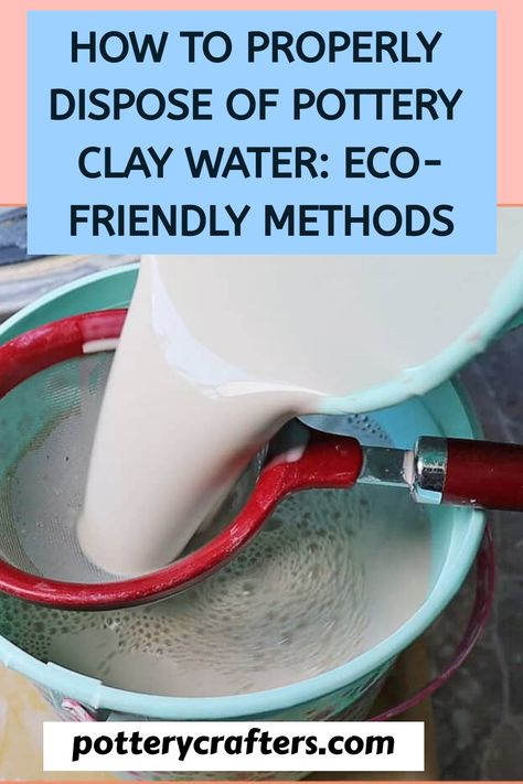 Managing clay water from your pottery studio is crucial for both your plumbing and the environment. These 3 methods help prevent clogging your pipes and reduce your environmental impact.  #potterystudio #claywater #ecofriendly #potterytips #clayrecycling #homestudio #ceramics #sustainablecrafting #potterycrafters Pottery To Sell, Ceramic Plant Waterer, Handbuilding Pottery Ideas Inspiration, Slap Pottery Ideas, Pottery Wheel Ideas For Beginners, Beginner Pottery Wheel Projects, Recycling Clay, Pottery Hacks, Home Ceramic Studio