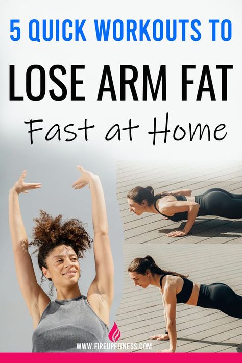 5 Quick Workouts to Lose Arm Fat Fast at Home! 💪 Arm Fat Burning Exercises, Quick Easy Workouts, Exercise To Reduce Arms, Burn Arm Fat, Lose Arm Fat Fast, Reduce Arm Fat, Flabby Arm Workout, Tone Your Arms, Fat Burning Exercises