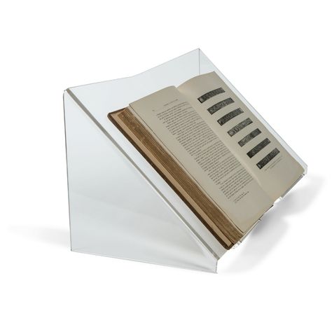 Acrylic Lipped Open Book Cradle | Cradles & Mounts | Display Accessories | Exhibit & Display | Gaylord Archival Open Books, Design Factory, Book Spine, Museum Displays, Book Stand, Factory Design, Book Stands, Open Book, Display Stand