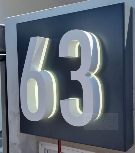 Landed House, Illuminated House Numbers, Led House Numbers, Led House, Building Signs, Logo Placement, House Number Plaque, Coffee Logo, House Number Sign