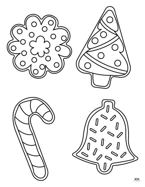 Choose from 25 unique Christmas cookies coloring pages for a sugar-free activity for the kids before they get to the real sugar! Print from home! Cookies Coloring Pages, Unique Christmas Cookies, Snowman Coloring Pages, Christmas Sweet Treats, Christmas Coloring Sheets, Rainbow Canvas, Craft Templates, 25 Days Of Christmas, Cool Christmas