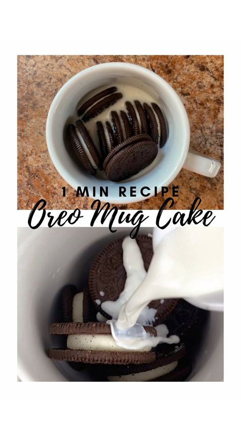 Oreo Mug Cake Microwave, Cake In Microwave, Oreo Mug Cake, Oreo Mug, Cake Microwave, Easy Mug Cake, Cake Oreo, Microwave Cake, Mug Cake Microwave