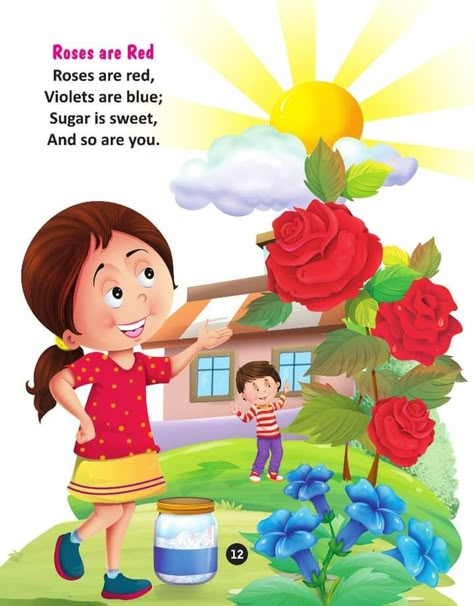 Rhyming Poems For Kids, Nursery Rhymes Preschool Crafts, Nursery Poem, Hindi Poems For Kids, Nursery Rhymes Poems, English Poems For Kids, Nursery Rhymes Lyrics, English Rhymes, Nursery Rhymes Preschool