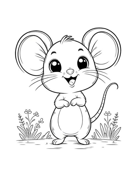 Free Mouse Coloring Pages For Kids July Coloring Pages, Mouse Coloring Pages, Cute Coloring Pages For Kids, Free Kids Coloring Pages, Farm Animal Coloring Pages, Mouse Color, Free Adult Coloring Pages, Cartoon Coloring, Cat Coloring Page