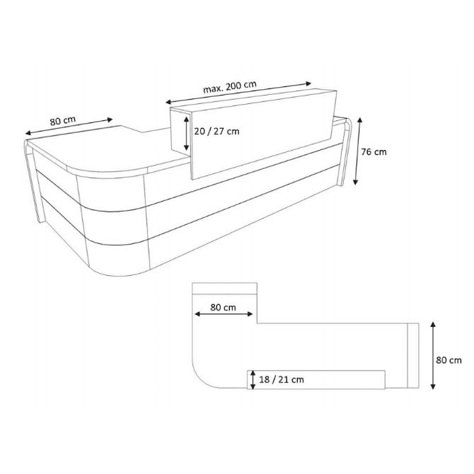 Reception Desk Drawing, Reception Desk Height, Reception Desk Dimensions, Reception Counter Design, Office Layout Plan, Small Office Design Interior, Dental Office Design Interiors, Bakery Design Interior, Retail Store Interior Design