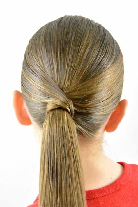 Top 25 Hairstyles For 12-Year-Old Girls To Embrace Fun Wrapped Ponytail, Dance Competition Hair, Competition Hair, Ballroom Hair, Dance Hairstyles, Hair Wraps, Low Ponytail, Retro Hairstyles, Dance Competition