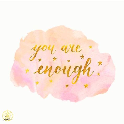 Quotes Gold Quotes, Watercolor Quote, Printable Inspirational Quotes, Pink Quotes, Positive Quote, Girly Quotes, Lettering Quotes, Quotes Positive, You Are Enough