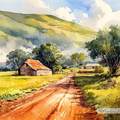 024 Acuarela Camino Rural - Paraguay #acuarelas #watercolor #Rancho #rural #paisaje #camino #illustration #ilustracion #digitalpainting #viraliapy #original #diseño #diseñografico #arte #ia #ai #inteligenciaartificial #IAPY #Asuncion #Paraguay #creative #IA #IAart #generativeart #deepdream #neuralart #aigenerated Color Painting, Beautiful Paintings, Painting Ideas, Watercolor Paintings, Water, On Instagram, Quick Saves, Instagram, Art