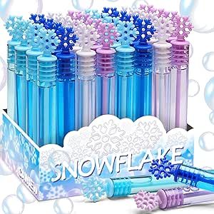 32 Pcs Frozen Bubble Wands Bulk For Kids, 4 Color Mini Snowflake Party Favors, Valentine's Day, Goodie Bag Stuffers, Classroom Exchange Prizes, Birthday Gifts, Pinata, Winter Themed Toy For Girls Boys Frozen Goodie Bag Ideas, Winter Party Favor, Frozen Bubble, Frozen Party Supplies, Goodie Bag Stuffers, Disney Frozen Birthday Party, Snow Party, Snowflake Party, Frozen Snowflake