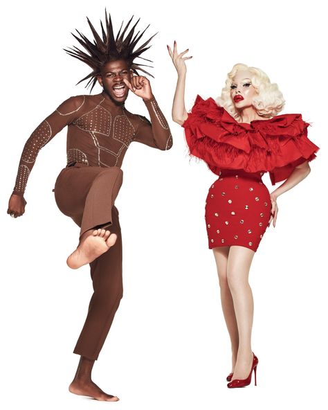 Lil Nas X Costume, Lil Nas X Star Walking, Lil Nas X Fashion, Lil Nas X Hot Photos, Cbgb Punk, Christian Cowan Runway, Christian Cowan, Amanda Lepore, Trans Community