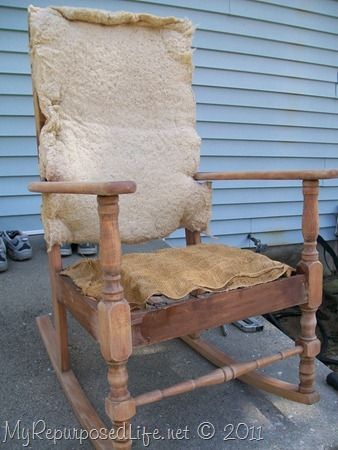 Old Rocking Chair Repurpose, Rocking Chair Redo, Platform Rocker, Rocking Chair Makeover, Old Rocking Chairs, Recovering Chairs, Pottery Barn Furniture, Antique Rocking Chairs, Wooden Rocker