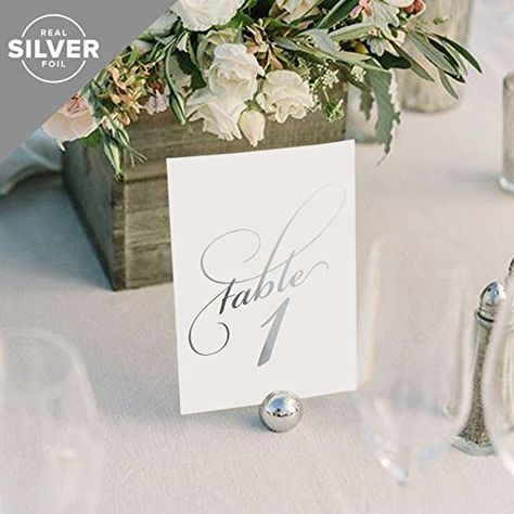 Silver Table Numbers Wedding, Black Wedding Table, Navy Table, Wedding Party Table Decorations, Wedding Table Number Cards, Rustic Wedding Table, Wedding Party Table, Wedding Invitation Samples, Table Number Cards