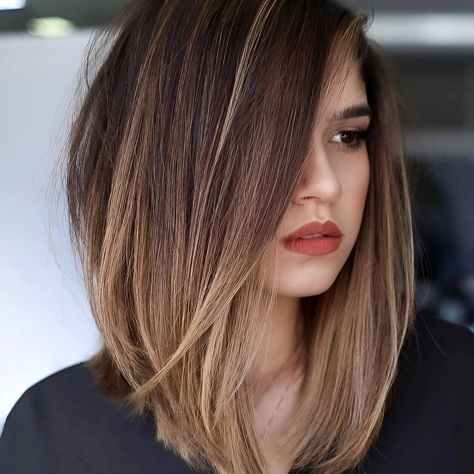 25 Hottest Inverted Bob Haircuts Of 2023 - 164 Inverted Angled Bob, Align Bob Haircut, Tapered Lob Haircut, Introverted Bob Haircut, Inverted Lob With Bangs, Angled Bob Long, Long Inverted Bob With Bangs, Shoulder Length Inverted Bob, Inverted Lob Haircut