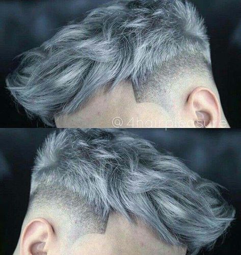 Short Messy Hair Styles Men, Grey Dyed Hair Men, Men Hair Colour Ideas, Grey Hair Color Men, Silver Hair Men, Dyed Hair Men, Mens Haircuts Short Hair, Grey Hair Men, Gents Hair Style