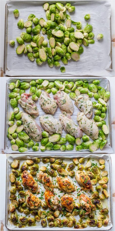 Chicken And Brussels Sprouts, Chicken Brussel Sprouts, Cooking Brussel Sprouts, Dijon Chicken, Sprouts Recipe, Chicken Thigh Recipes Oven, Chicken Thigh Recipes Crockpot, Boneless Chicken Thigh Recipes, Chicken Thigh Recipes Baked