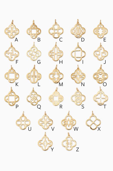 Stella And Dot Jewelry, Alphabet Charms, Stella Dot Style, Inexpensive Jewelry, Alphabet Charm, Clover Charm, Shape Wear, Initial Jewelry, Initial Charm