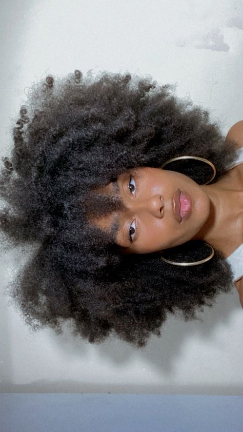 Picked Out Afro, Natural Hairstyles Type 4 Hair, Afro Hair Aesthetic, 4c Fro, Black Curly Afro, 4b Afro, Afro Updo, Natural Hair Aesthetic, Instagram Profile Aesthetic