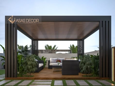 Garden Gazebo Modern Pergola Designs, Modern Gazebo Design Outdoor, Modern Pergola Designs, Pavers Design, Ideas Terraza, Modern Gazebo, Modern Patio Design, Patio Pavers Design, Patio Pavers