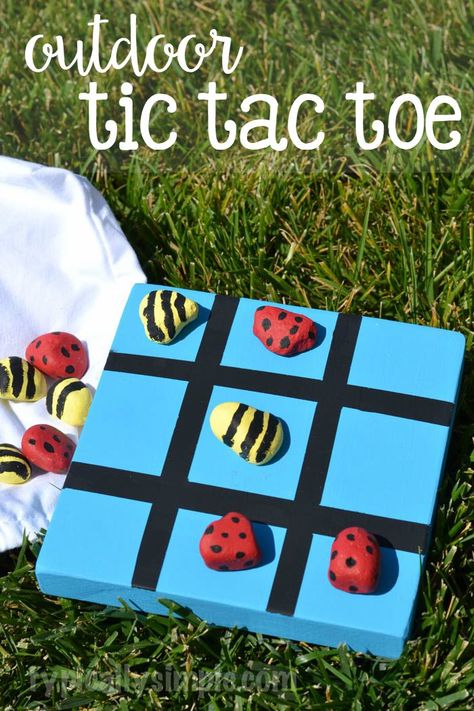 Outdoor Tic Tac Toe – DIY Project for Kids 4h Fair Projects, 4h Project Ideas For Fair, Outdoor Tic Tac Toe, Tic Tac Toe Diy, 4h Projects, Summertime Crafts, Fun Summer Crafts, Tic Tac Toe Game, Fair Projects