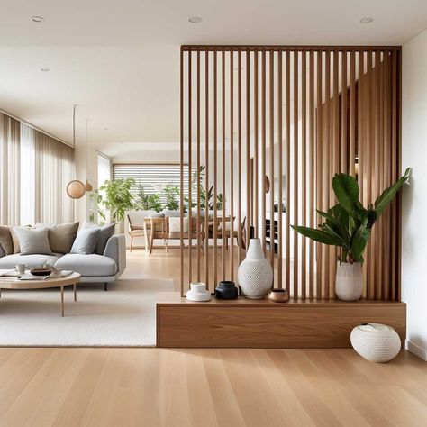 10+ Stylish Living Room Partition Designs for Open-Plan Homes • 333+ Images • [ArtFacade] Open Space Living Room, Partition Designs, Living Room Divider, Home Hall Design, Living Room Partition, Living Room Partition Design, Room Partition Designs, Open Space Living, 아파트 인테리어