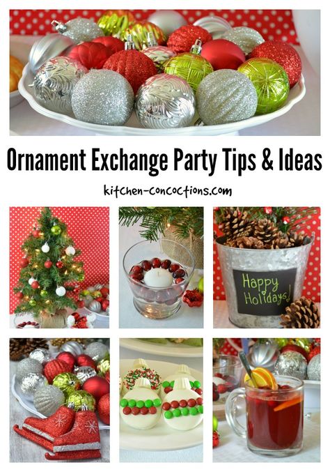 Ornament Exchange Party {Plus Hot Cranberry Orange Drink Recipe} - An Ornament Exchange Party is a fun way to celebrate the holidays with friends, family and co-workers! Check out these party tips, decorating ideas and menu suggestions including a recipe for a Hot Cranberry Orange Drink! {ad} #EmergenCRecipes #CollectiveBias @walmart Christmas Ornament Exchange Ideas, Christmas Ornament Exchange Party Ideas, Christmas Ornament Exchange, Christmas Wine Exchange Party, Ornament Party Ideas, Christmas Ornament Exchange Party, Christmas Ornament Party, Ornament Party, Ornament Exchange Ideas