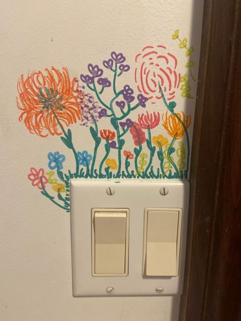 Wall Doodles, Switch Board Painting, Switch Board, Board Painting, Painted Boards, Painting Wall, Wall Painting, Dream House, Doodles