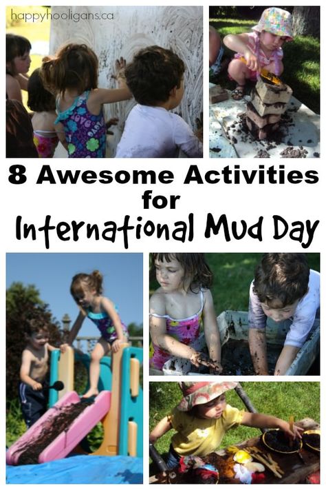 International Mud Day Activities for Preschoolers via @https://www.pinterest.com/happyhooligans/ Mud Day Activities, Mud Activities, Mud Play Ideas, For Preschoolers Activities, Outdoor Play Ideas, Preschoolers Activities, Outdoor Learning Activities, Summer Kid, Happy Hooligans