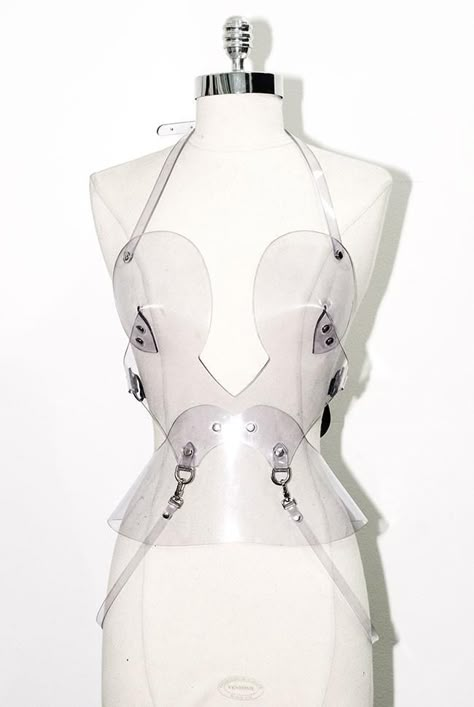 Zana Bayne Clear PVC Bullet Bustier Zana Bayne, Harness Fashion, Look Festival, Corset Fashion, Corsets And Bustiers, Futuristic Fashion, Column Dress, Leather Harness, Bustiers