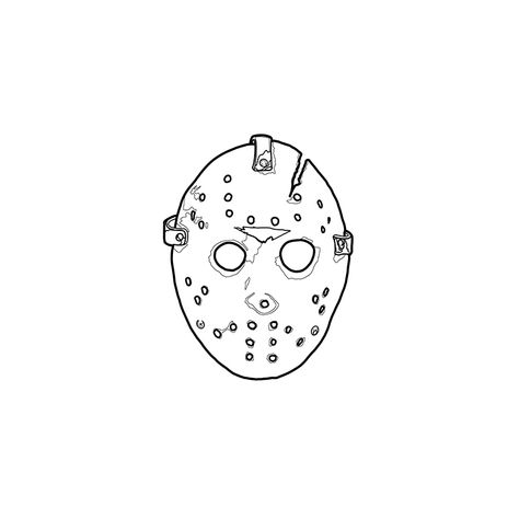 flash design   - horror -   ... jason voorhees ...  #fridaythe13th #horror #ink #art #tattoo #tattooart #bushwicktattoo #brooklyntattoo #tattoos #instadaily #design #drawing Horror Movie Small Tattoos, Haunt Me Tattoo, Horror Line Drawing, Jason Voorhees Mask Drawing, Horror Movie Tattoos Ideas Simple, Scary Movies Tattoo Ideas, Flash Tattoo Horror, Jason Mask Tattoo Stencil, Simple Horror Tattoo Ideas