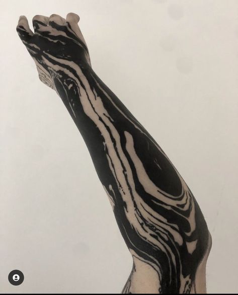 Chest Pieces Tattoo, Marble Arm Tattoo, Abstract Blackwork Tattoo, Tattoo Blastover, Abstract Black Tattoo, Blackout Tattoo With White Ink, Abstract Waves Tattoo, Blackout Tattoo Design, Blastover Tattoo