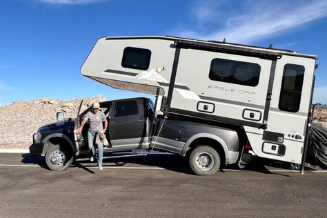 Ram 3500 Dually, Slide In Truck Campers, Pickup Camper, Slide In Camper, Truck Bed Camper, Camper Hacks, Rv Truck, Overland Vehicles, Camper Interior