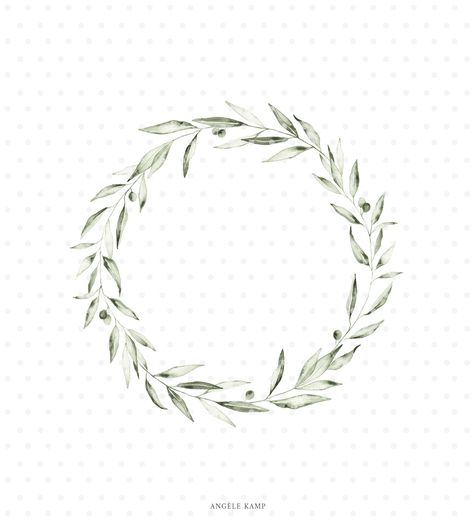 Olive Branch Wreath, Wreath Tattoo, Branch Wreath, Olive Wreath, Random Products, Wreath Clipart, Watercolor Wreath, Olive Branches, Floral Wreath Watercolor