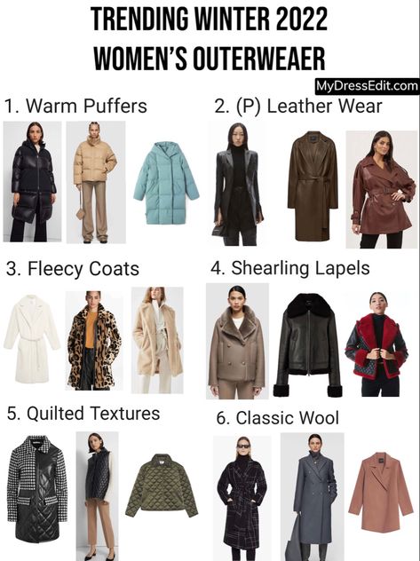 6 Trending Winter 2022 Designer Styles For Women’s Outerwear - Coats & Jackets --- MyDressEdit.com [Women's Business Casual, Professional & Formal] — winter 2022 fashion —- winter 2022 women’s coats jackets outerwear —- winter coats —- winter jackets —- fashion 2022 —— style 2022 Coats 2022 Winter, Types Of Winter Jackets For Women, Woman Coat Winter 2022, Coats For Women 2022 Fashion Trends, Womens Jackets 2022, Essential Outerwear Women, Trendy Jackets For Women 2022, Trendy Coats 2022, Fall Coats For Women 2022