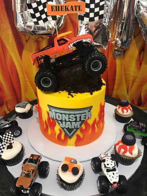 Max D Monster Truck Cake, Toro Loco Birthday Cake, Number 3 Monster Truck Cake, Monster Truck 2nd Birthday Cake, Blue Monster Truck Cake, Monster Truck Birthday Party Cake, Monster Truck 3rd Birthday Cake, Monster Trucks Birthday Cake, Monster Truck Theme Cake