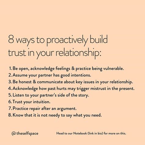 Self Space on Instagram: “In the Notebook today, we explore ‘What to Do if You Don’t Trust Your Partner’, the stages of mistrust in a relationship and the negative…” Lack Of Trust Relationships, How To Fix Trust In A Relationship, How To Work On Trust In A Relationship, Learning To Trust Again Relationships, How To Give Your Partner Space, Trust In Marriage Quotes, Gaining Trust Back Relationships Quotes, Taking Space In A Relationship, Rebuilding Trust In A Relationship