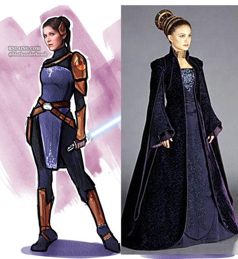 Star Wars Oc Jedi, Jedi Padme, Jedi Clothes, Oc Jedi, Jedi Fashion, Padme Outfits, Jedi Leia, Jedi Robes, Star Wars Oc