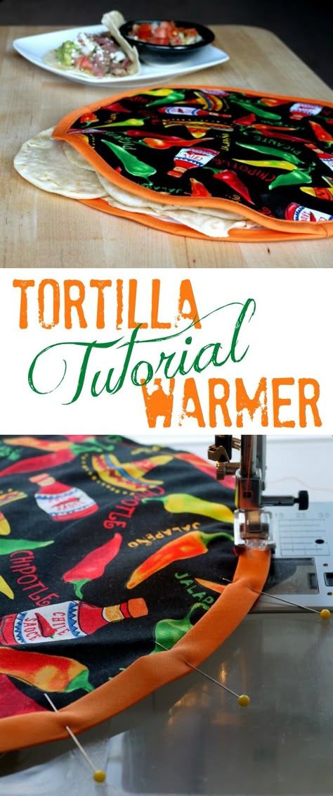 How Make a DIY Fabric Tortilla Warmer {Tutorial} | The Good Hearted Woman Tortilla Warmer, Sewing Easy, Quilting Blocks, Sewing Courses, Taco Lover, Soft Tacos, Simple Sewing, Homemade Tortillas, Taco Night