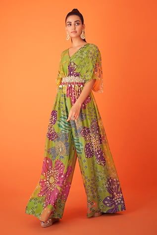 Buy Grey Brocade Woven Floral Pattern V Neck Jumpsuit For Women by Tarun Tahiliani Online at Aza Fashions. Co Ords Outfits, Embellished Jumpsuit, V Neck Jumpsuit, Embroidered Jumpsuit, Printed Organza, Jumpsuit For Women, Party Wear Indian Dresses, Designer Outfits, Indian Designer Outfits