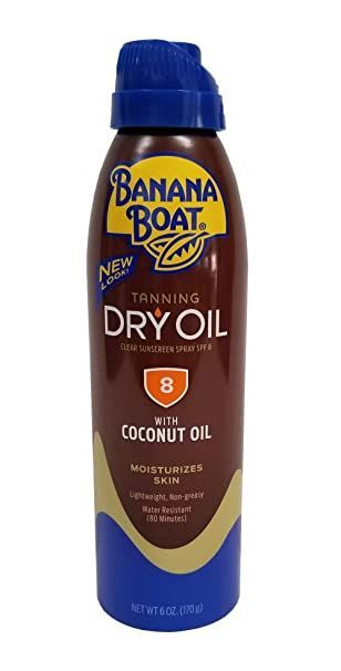 Banana Boat Continuous Spf#08 Spray Dry Oil With Argan Oil 6 Ounce (177ml) (2 Pack) Clear Sunscreen, Spray Sunscreen, Banana Boat, Suntan Lotion, Facial Sunscreen, Tanning Oil, Dry Oil, Broad Spectrum Sunscreen, Facial Skin Care