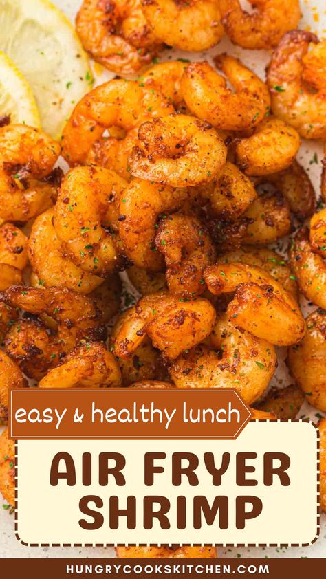 This Easy Air Fryer Shrimp recipe is perfect for dinner or as a quick appetizer! Ready in just 15 minutes, it’s a healthy, simple-to-make dish ideal for busy weeknights, fast lunches, or any dining occasion. Check out this healthy air fryer shrimp recipe now! Quick Shrimp Recipes Healthy, Easy Shrimp Dishes Healthy, Air Fried Shrimp Tacos, Shrimp In Air Fryer Recipes, Whole 30 Shrimp Recipes, Shrimp Wraps Recipes, Clean Eating Air Fryer Recipes, Healthy Shrimp Meals, Shrimp Dishes Healthy