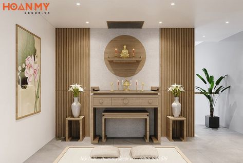 Modern Buddha Altar Design, Chinese Altar Design, Shrine Room, Neo Classic Design, Altar Ideas, Altar Design, Temple Design For Home, Neo Classic, Temple Design