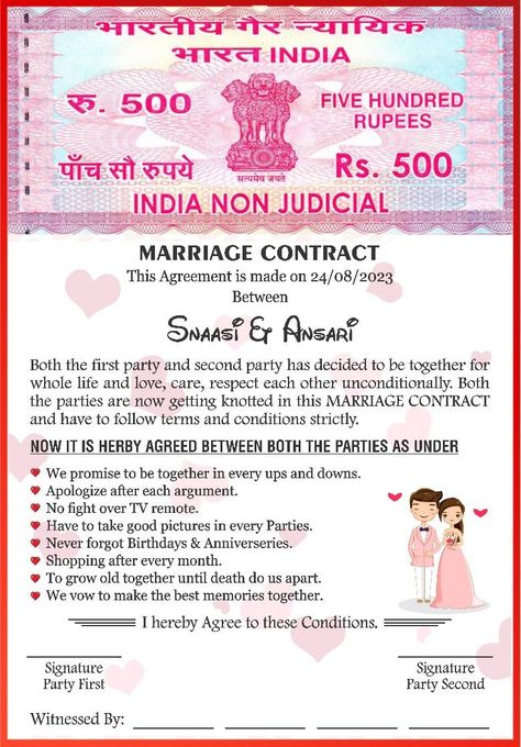 Marriage Contract, Marriage Agreement, Love Agreement by MSA Graphics (Ibraheem_Ansari) dating tips dating an enneagram 8 dating sites free uk hinge app ourtime dating website dating era #Marriage #Contract #Marriage #Agreement #Love #Agreement #MSA #Graphics #Ibraheem_Ansari Marriage Agreement Contract, Best Friend Agreement, Best Friend Agreement Contract, Relationship Contract Agreement, Love Agreement Contract Gift, Love Contract Couple, Love Contract For Him, Relationship Agreement Contract, Love Agreement Contract