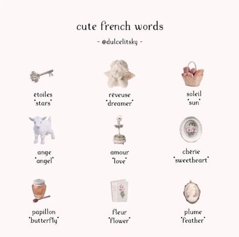 Cute French Words, French Language Lessons, Cute Nicknames, French Phrases, Cute Words, Vie Motivation, Rare Words, Words To Use, Language Lessons