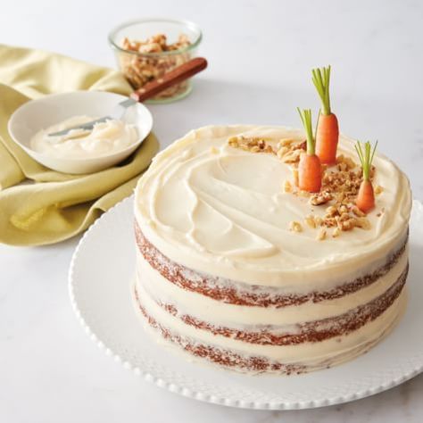 Carrot Cake with Cream Cheese Frosting | Williams Sonoma Cake Problem, Best Carrot Cake, Oreo Brownies, Carrot Cake Recipe, Toasted Walnuts, Cake With Cream Cheese, Easter Dessert, Moist Cakes, Round Cake Pans